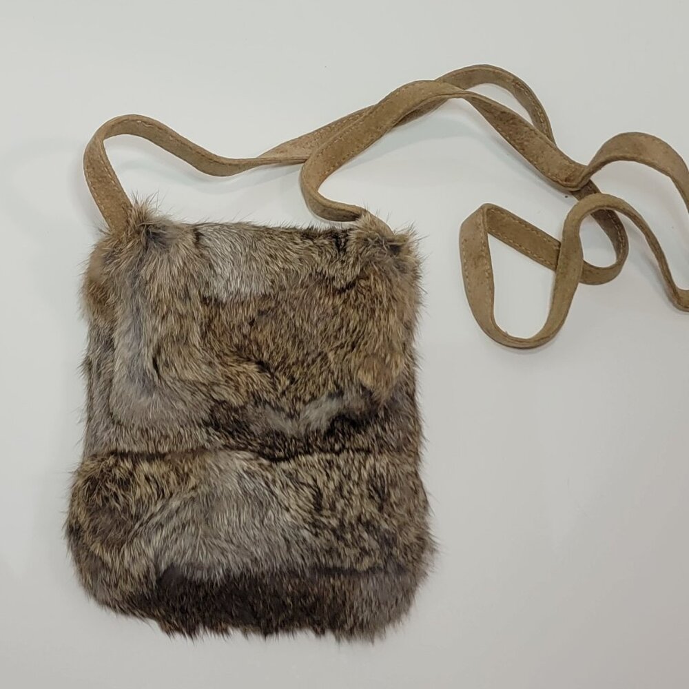 Wilsons Leather Maxima Rabbit Fur Crossbody/Shoulder Bag